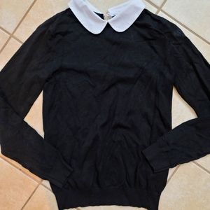 PRIMARK |  Black Collar Sweater | XS